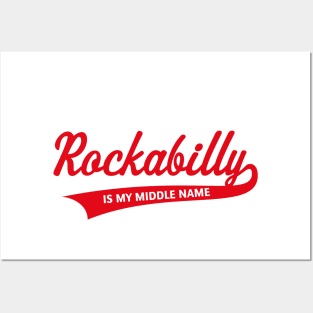 Rockabilly Is My Middle Name (Red) Posters and Art